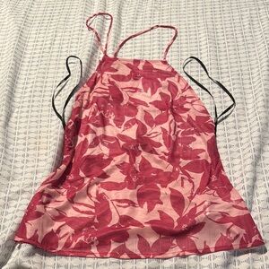 Floral Pink Women's Halter Top